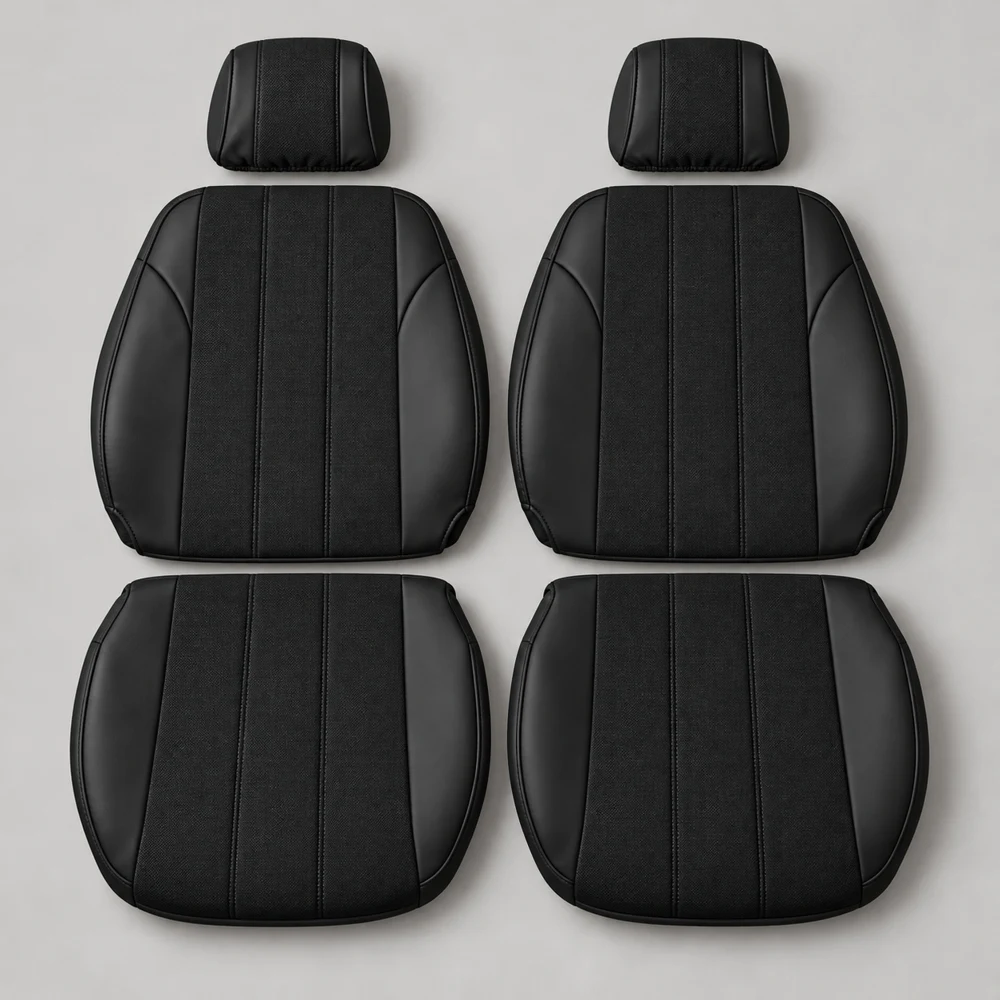Signature Duo — Onyx; 2 backrest covers, 2 seat-base covers and 2 separate headrest covers