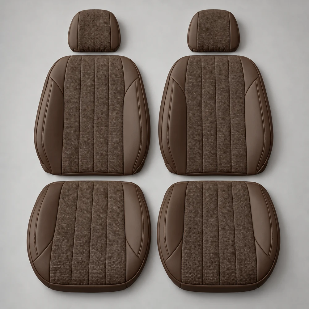 Signature Duo — Walnut; 2 backrest covers, 2 seat-base covers and 2 separate headrest covers