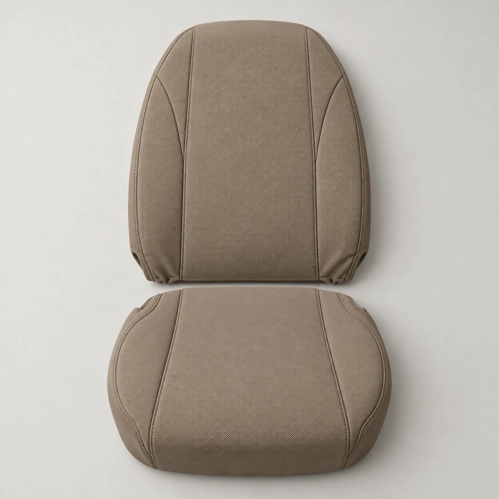 Commute Twill — Taupe; 1 backrest cover and 1 seat-base cover; headrest cover not included